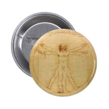 Vitruvian Mann durch Leonardo da Vinci Anstecknadel
