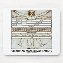 Vitruvian Mann-Maße Mousepads