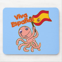 Viva Espana mit Kraken-Fußball-T-Shirt Mousepad