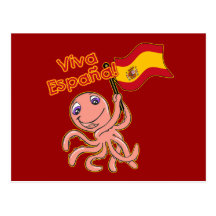 Viva Espana mit Kraken-Fußball-T-Shirt Postkarten