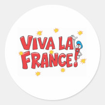 Viva La Frankreich Runder Sticker