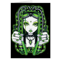 "Vivian" Cybergoth dunkle industrielle Feen-Karte