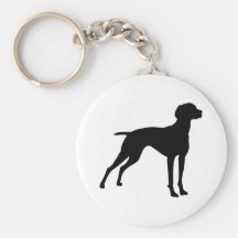 Vizsla HundeSilhouette (Schwarzes) Schlüsselband