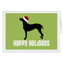 Vizsla Weihnachtsmannmütze karten