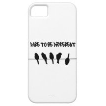 Vögel auf Drahtseil - trau dich, anders zu sein. iPhone 5 Hülle