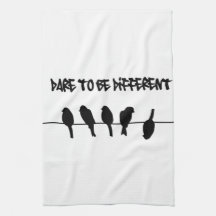 Vögel auf einem Draht - trauen Sie sich, unterschi Handtuch