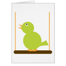 Vogel auf einer Stangen-Karte