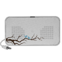 Vögel auf einer Winter-Niederlassung Mp3 Lautsprecher