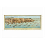 Vogel-Auge Ansicht der Flotte in San Francisco Bay Postkarte