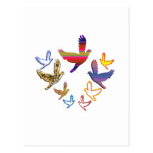 Vögel fliegen:  Hochfliegendes Hoch ist meine Natu Postkarte