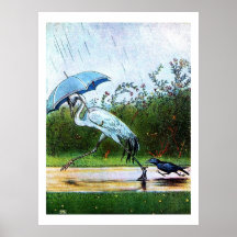 Vögel Leonards Leslie Brooke unter dem Regenschirm Posterdrucke