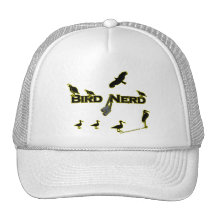 Vogel-Nerd-Silhouette Baseball Mützen