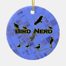 Vogel-Nerd-Silhouette Weinachtsornamente