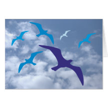 Vögel Silhouetten Wolken birds silhouette clouds Karten
