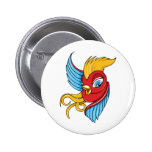 Vogel ~ Vintage Vierziger-Tätowierungs-Vogel-Kunst Button