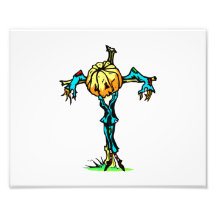 Vogelscheuchekürbiskopf unten Halloween Photos
