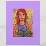 Volksmädchen und bunte Gitarre Flyerdesign