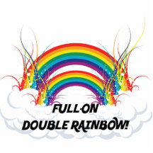 VOLL-AUF DOPPELTEM REGENBOGEN PHOTOAUSSCHNITTE