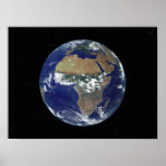 Volle Erde, die Afrika und Europa zeigt Plakate