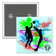 Volleyball Anstecknadelbutton
