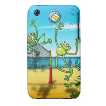 Volleyball-Frosch iPhone 3 Case-Mate Hüllen