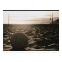 Volleyball im Sand Postkarte