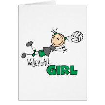 Volleyball-Mädchen Grußkarte