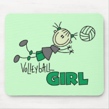 Volleyball-Mädchen-T-Shirts und Geschenke Mousepads