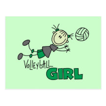Volleyball-Mädchen-T-Shirts und Geschenke Postkarten