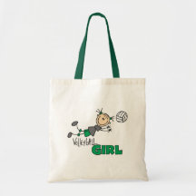 Volleyball-Mädchen-T-Shirts und Geschenke Tragetasche