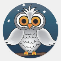 Vollmond-Eule Sticker
