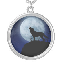 Vollmond-Wolf Halsketten