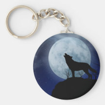 Vollmond-Wolf Schlüsselband