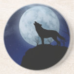 Vollmond-Wolf Untersetzer