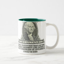 Von Mises auf Papiergeld Tee Tassen