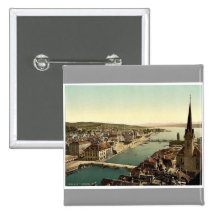 Von Peter-Kirche mit Farumunster und Alpenkette Button