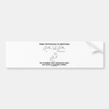 Von Tryptophan zu Serotonin (Chemie-Spaß) Autoaufkleber