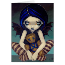 "Voodoo in der blauen" Gruß-Karte