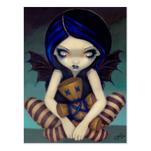 "Voodoo in der blauen" Postkarte