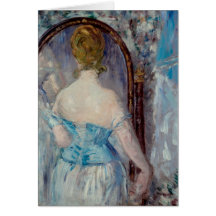 Vor dem Spiegel durch Edouard Manet Grußkarten