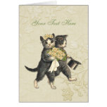 Vornehme Wedding Katzen Grußkarte