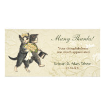 Vornehme Wedding Katzen Individuelle Photo Karten