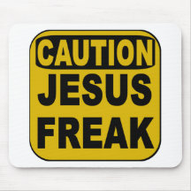 Vorsicht: Jesus-Freak Mauspad