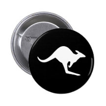 Vorsicht-Känguru Anstecknadelbutton