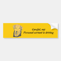 Vorsichtig, fährt mein persönlicher Bediensteter Autosticker