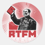 Vorsitzender Mao-RTFM wenig rotes Buch Runde Aufkleber