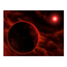Vulkanischer Planet Postkarte