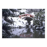 WA, Seattle-, Mondbrücke und Teich nach Winter Photo Drucke