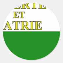 Waadt, die Schweiz Runde Sticker
