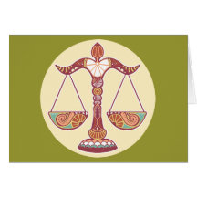 Waage/Waage-Symbol Grußkarten